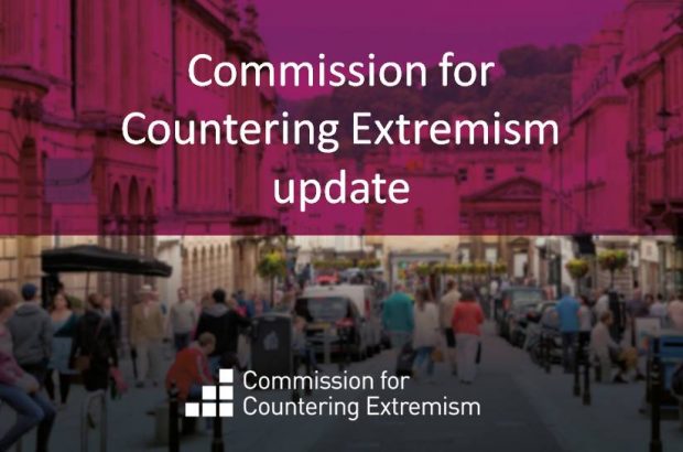 Graphic saying Commission for Countering Extremism update